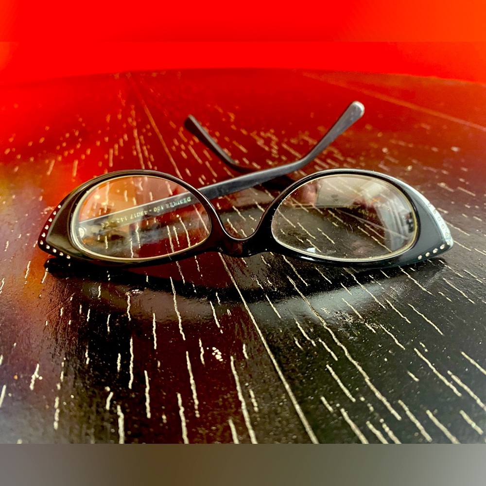 Jean Lafont Reedition Desiree Cateye Frames Black with Rhinestones